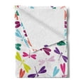 thumbnail image 2 of Dragonfly Soft Flannel Fleece Blanket, Kids Nursery Childhood Playroom Birthday Bunch of Winged Animals Floral Pattern, Cozy Plush for Indoor and Outdoor Use, 60" x 80", Multicolor, by Ambesonne, 2 of 5