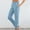 Light Blue, variant on Hrsba Womens Casual Pants, Pants For Women Womens Pants Casual Athletic Pants For Women Solid Color Fashion Casual Drawstring Elastic Waist With Pockets Split Hem Long Pants For Daily Wear