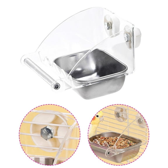 EHJRE No Mess Bird Feeder for Cage Bird Cage Seed Catcher for Small Cockatoos Bird L L