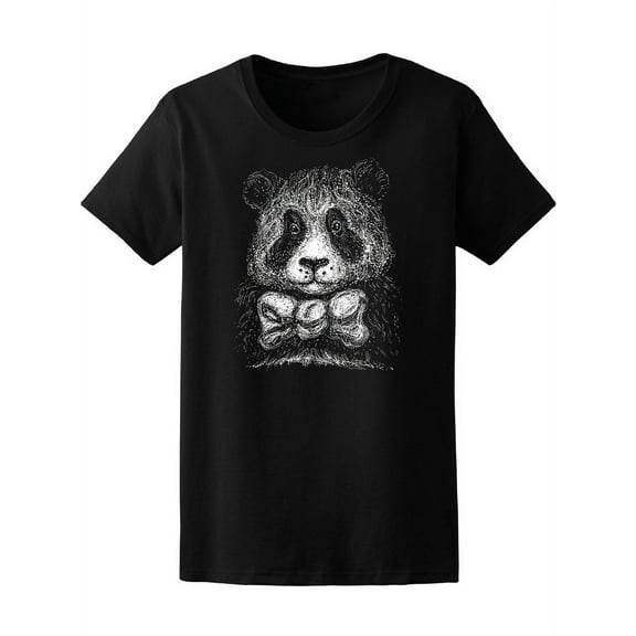 Panda With Black Bowtie  Tee Women's -Image by Shutterstock