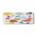 thumbnail image 1 of Underwater Computer Mouse Pad, Illustration of Colorful Mermaids and Sea Friends Kids Cheering Joyful, Rectangle Non-Slip Rubber Mousepad Large, 31" x 12" Gaming Size, Multicolor, by Ambesonne, 1 of 2