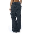thumbnail image 2 of Gvmfive Women's Full-length Loose Fit Solid Pockets Low Waist Cargo Pants, 2 of 8