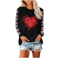 thumbnail image 2 of QUINDOS Valentines Sweatshirts Women Casual Long Sleeve Love Sweet Round Neck Valentines Ladies Clothes Sweatshirts, 2 of 4