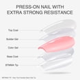 thumbnail image 6 of VSALON Press On Nails Short Almond, 32 Pcs 16 Sizes Purple Cat Eye Press On Nails French Tip Fake Nails With UV Glue Reusable Stick On Nails Semi-transparent False Nail Fall Gifts For Women, 6 of 7