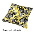 thumbnail image 3 of Throw Pillow Covers, Orchids Flowers Yellow Soft Square Pillow Cases with Invisible Zipper for Couch Bed Sofa, Farmhouse Fall Home Decor 12"x12", 3 of 7