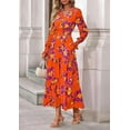 thumbnail image 3 of PRETTYGARDEN Women's Floral Maxi Dress Spring Long Sleeve V Neck Casual A Line Long Flowy Boho Party Dresses, 3 of 7