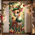 thumbnail image 6 of Decorative Reindeer Christmas Banner Cartoon Design Cute Deer Festive Gifts Holiday Decoration for Winter Party Indoor Celebration Holiday Gathering, 6 of 9