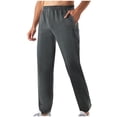 thumbnail image 1 of fheaev Summer Men's Casual Fashion Solid Color Drawstring Elastic Waist Pants, 1 of 6
