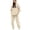Beige, variant on Fall Outfits for Women Printed Lettering Casual Hooded Tracksuit Drawstring Jogger Pants Comfortable Athletic Wear Outfit For Fall Cold Winter Dark Green,S