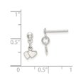 thumbnail image 4 of Small Sterling Silver Twin Heart Dangle Post Earrings, 4 of 4