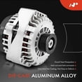 thumbnail image 4 of A-Premium Alternator Compatible with Freightliner, Kenworth, Peterbilt, Sterling Truck Vehicle Models, 8.3L 10.3L 10.8L 11.1L 12.7L 14.0L 14.6L, 12V 170A Without Pulley, Replace# 8600126, 4 of 8