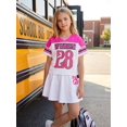 thumbnail image 6 of PureChapter Girls Clothing Sets Color Block Short Sleeve T-Shirt & Pleated Skirt 2 Piece Back to School Outfit for Kids 7-14, 6 of 8