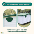 thumbnail image 4 of Casa para perro Mediano / Chico MascoAmigo con Puerta Metalica-Termica-de plastico 91.5x69x66 cm Verde, 4 of 8