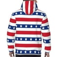 thumbnail image 7 of Lsque American Patriotic Stars And Stripes Pattern Casual Men's Hoodie,Hooded Sweatshirt with Kangaroo Pocket,Pullover Hoodie-X-Large, 7 of 7
