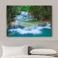 thumbnail image 3 of wall26 Canvas Print Wall Art Cascading Forest Waterfall Landscape Nature Wilderness Photography Modern Art Rustic Scenic Colorful Multicolor for Living Room, Bedroom, Office - 16"x24", 3 of 5