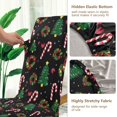 thumbnail image 5 of Yayeee 4 Pack Dining Chair Covers Stretch Parson Chairs Slipcovers Seat Protector, Black Christmas Tree Pattern, 5 of 6