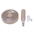 thumbnail image 2 of Ventilador portátil telescópico recargable por USB para oficina y exteriores, de pie o de mano, color marrón claro, 2 of 8