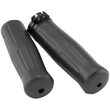 Avon Old School Grips - Avon Grips OLD-69-BLACK Old School Grip - H-D with Throttle Slide - Old School Black