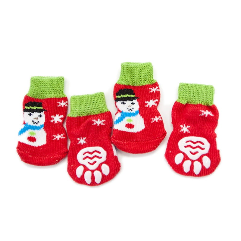 Dog Socks NonSlip Pet Socks with Rubber Reinforcement Knit Socks for
