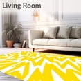 thumbnail image 2 of ODIKA 5'x7' Machine Washable Non-Slip Area Rug, Abstract Lightning Bolt Zigzag with Electric Energy High Traffic Rug with Pad, Yellow, 466245, 2 of 8