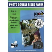 PPD 100 Sheets Inkjet Matte Brochure and Presentation Paper 8.5x11 35lbs 130gsm High Resolution Double Sided Instant Dry and Water-Resistant (PPD-40-100)