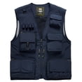 thumbnail image 3 of JAJAHO Men's Fishing Vest Summer Outdoor Work Safari Travel Photo Cargo Vest With Multi Pockets Lightweight Waistcoat, 3 of 3