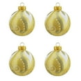 thumbnail image 1 of Northlight Seasonal 31729935 Pearl Yellow Gold with Glitter Swirl & Leaf Design Glass Ball Christmas Ornaments, 1 of 1