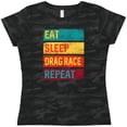 thumbnail image 3 of Inktastic Drag Racing Eat Sleep Drag Race Repeat Women's T-Shirt, 3 of 5
