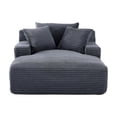 thumbnail image 5 of Grey Corduroy Lounge - Big Fluff and Quick Setup - Living or Bedroom Retreat / Experience Comfortable Relaxation, 5 of 5