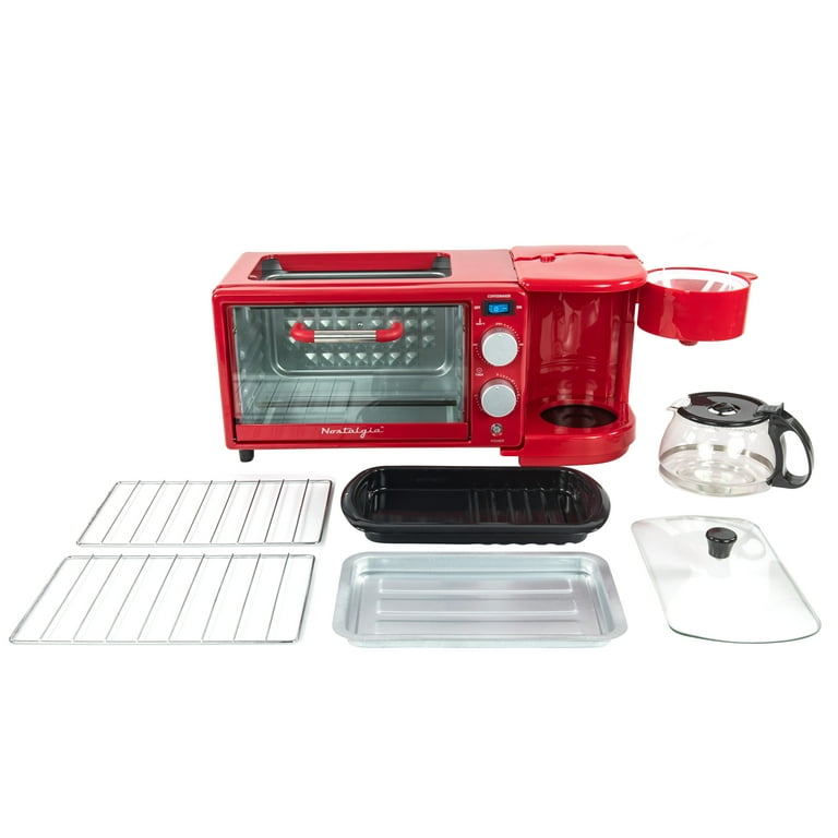 Nostalgia 3-in-1 Retro Breakfast Station - Includes 5 Cup Coffee