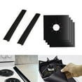 thumbnail image 1 of OULII 4Pcs Oven Liner Black Non Stick Gas Hob Protector Sheets with Adhesive Strip Set, 1 of 8