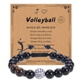 thumbnail image 1 of Basketball Baseball Bracelet Natural Beaded Rugby Bracelet Sports Bracelet With Card, 1 of 6