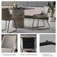 thumbnail image 4 of Dining Chair Set of 2, Mid Century Modern Faux Leather Dining Chair for Kitchen Living Dining Room (2-Black Legs), 4 of 7