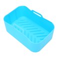 thumbnail image 4 of Fryer Silicone Pot, Fryer Oven Basket Rectangular Non Stick Reusable  For Kitchen Gray,Blue, 4 of 8