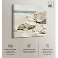 thumbnail image 2 of Rocks By The Shore Canvas Coastal Farmhouse Wall Art by Art Remedy, Gallery Wrapped, 16" x 16", 2 of 7