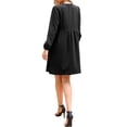 thumbnail image 3 of Vestido Chic para Mujer Inspire Otoño Babydoll Casual de Manga Larga con Lazo Frontal Vestidos Lindos Túnica L Negro, 3 of 6