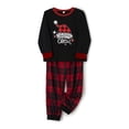 thumbnail image 5 of Christmas Family Matching Pajamas Set Santa Hat Letter Print Tops+Plaid Pants Xmas Holiday Pjs Sleepwear Loungwear Jammies, 5 of 7