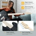 thumbnail image 5 of GLARRY 4 String GJazz Electric Bass Guitar Full Size Right Handed with Guitar Bag, Amp Cord and Beginner Kits (Burly Wood), 5 of 5
