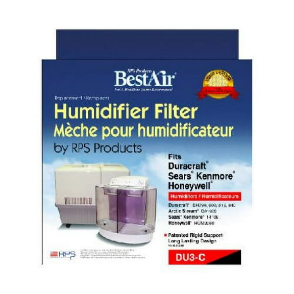 Replacement Filter Wick for Duracraft and Honeywell Portable Humidifiers - HAC-801, 3-Pack
