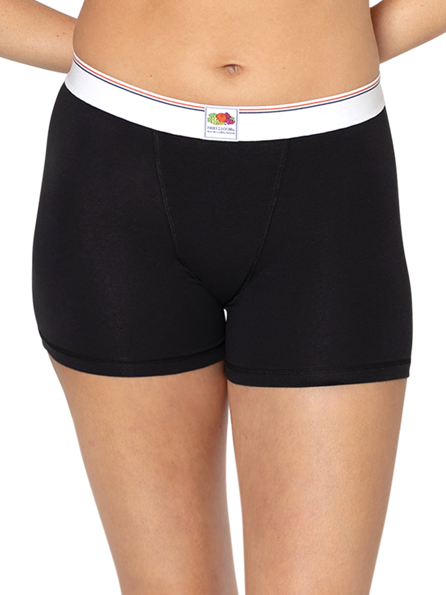 fresh collection by Fruit of the Loom Women's Cotton Boxer Brief 2-pack