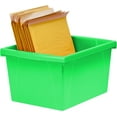 thumbnail image 3 of Storex 4 Gallon Plastic Storage Bin with Lid for Kids, Letter Size, Green, 6-Pack, 3 of 9