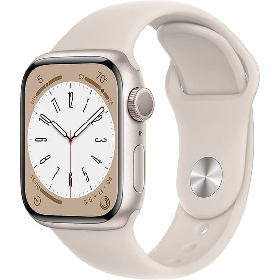 Restored Apple Watch Series 8 Aluminum 45mm A2771 (GPS Only, No Cellular) Starlight (Refurbished)