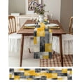 thumbnail image 5 of Table Runner Watercolor Art Table Decoration for Kitchen Dinning Yellow Black Square Table Decoration for Indoor Outdoor Party Wedding Decor 13x72inch, 5 of 7