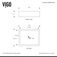 thumbnail image 5 of VIGO Matte Stone Marigold Composite Rectangular Vessel Bathroom Sink in White with Faucet and Pop-Up Drain in Brushed Nickel, 5 of 10