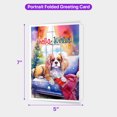 thumbnail image 5 of Watercolor Hello Winter Cavalier King Charles Spaniel Chill Christmas Welcome 5x7in Folded Greeting Card Dog Lover Gifts Single Note Card with Envelope - 00016, 5 of 5