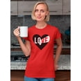 thumbnail image 2 of Love Heart Paper Scratch Art Shaped T-Shirt Women -Image by Shutterstock, Female Small, 2 of 4