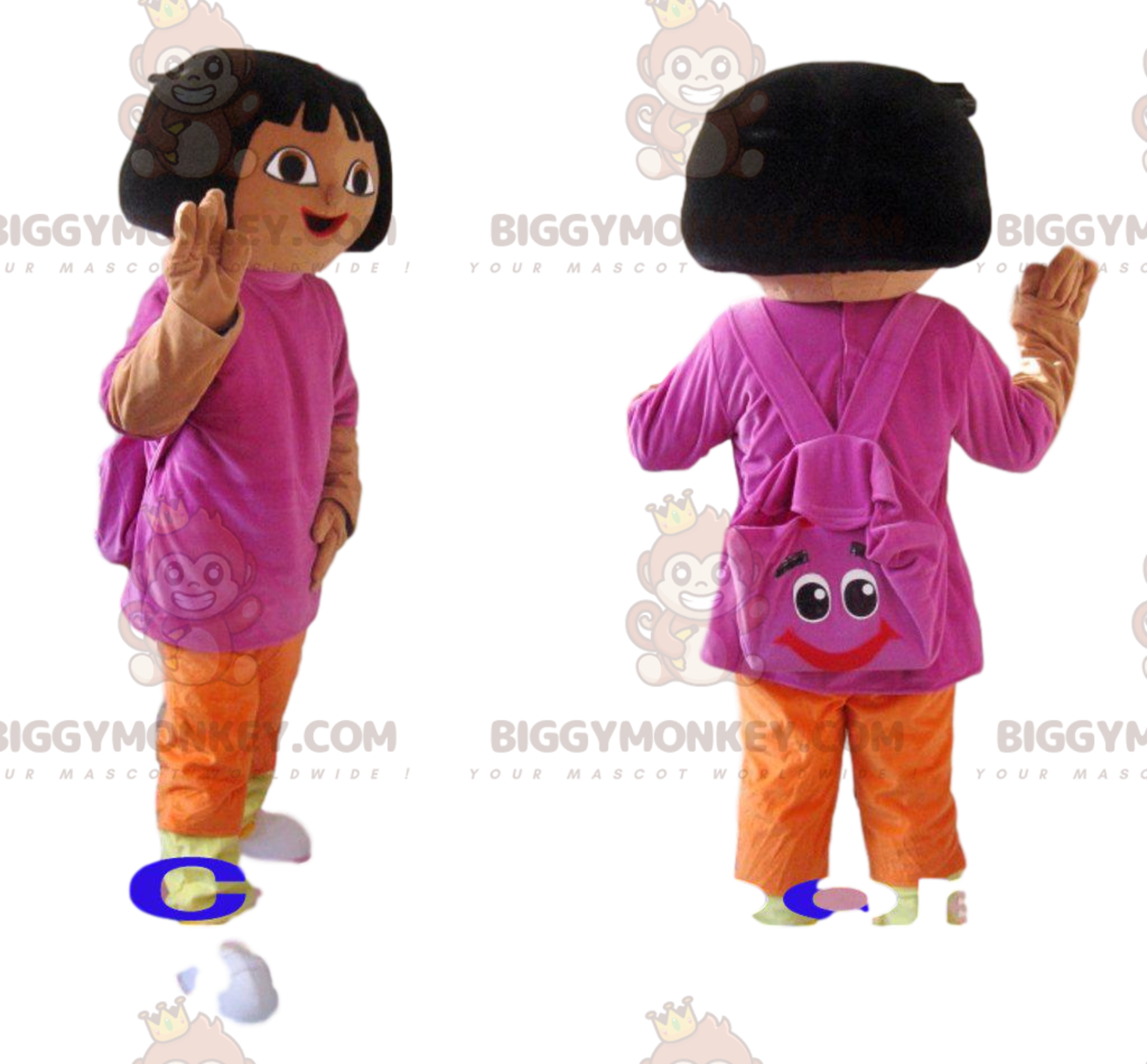 Dora the Explorer Girl Outfit Set Top Shorts #188 Size 4-8 age 3-8 