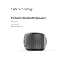 thumbnail image 4 of Altavoz Bluetooth 5.0 Subwoofer De Altavoz Inalámbrico De Luz Azul Tws Recargable Por Usb Methold EL013311-01, 4 of 6