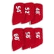 thumbnail image 2 of 6 fundas protectoras para cabezas de palos de golf, resistentes al agua y con diseño de cuñas. rojo, 2 of 7