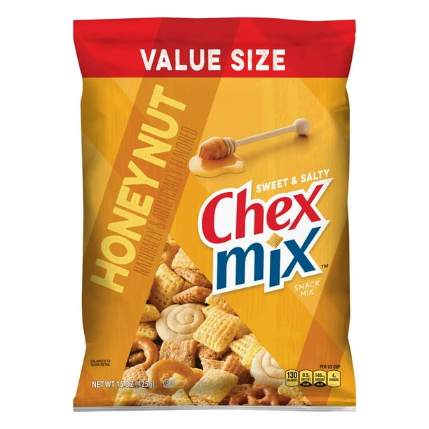 Chex Mix Snack Mix, Sweet and Salty Honey Nut, 15 oz Family Size